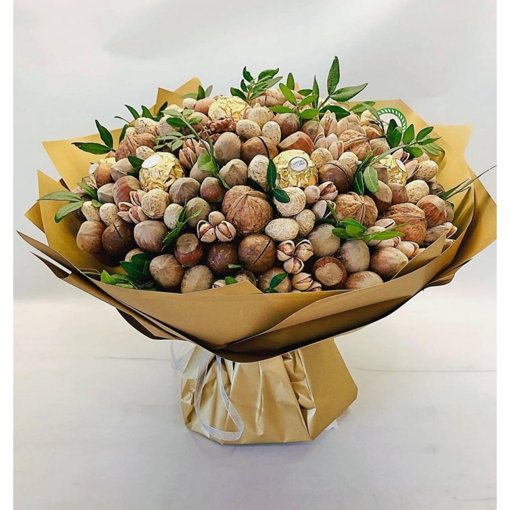 сухофрукти, букет із цукерок, фруктово-горіхова композиція "Валенсія"